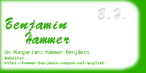 benjamin hammer business card